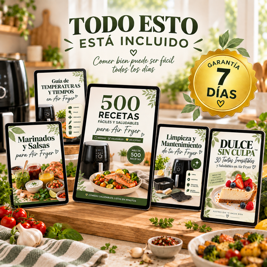 COCINA SALUDABLE EN MINUTOS:500 RECETAS FACILES PARA AIR FRYER + 4 REGALOS